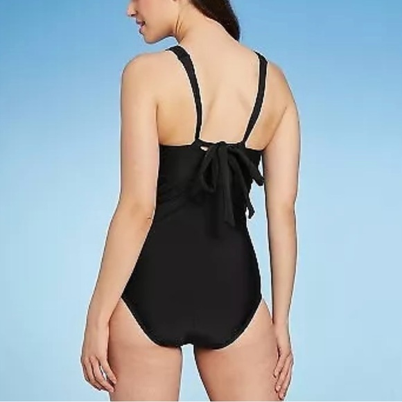 Kona Sol Women's Keyhole Cross Neck Medium Coverage One Piece Swimsuit Size S - Picture 3 of 14